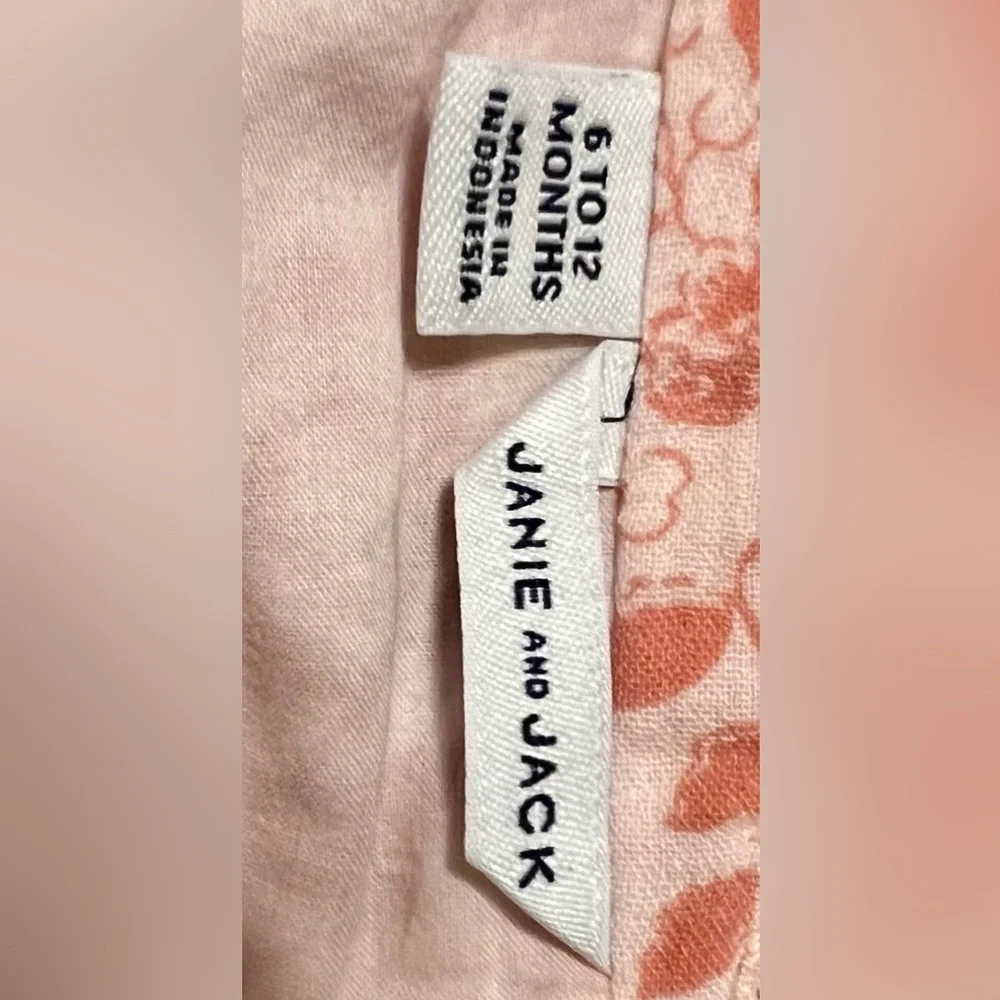 Like new Janie and Jack BABY FLORAL BOW STRAP ROMPER. - Picture 3 of 5